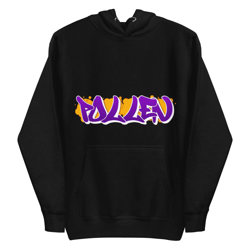 Purple graffiti street style sweater