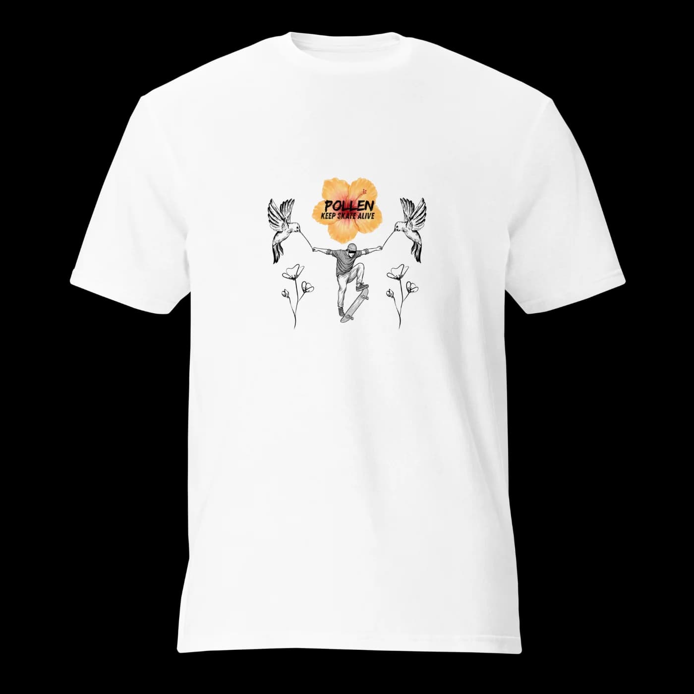 Pollen Humming bird flower shirt